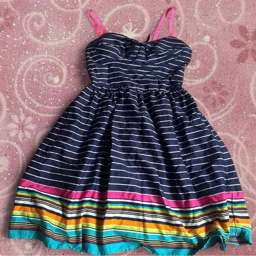 Mossimo Supply Co. Navy Striped Mini Dress